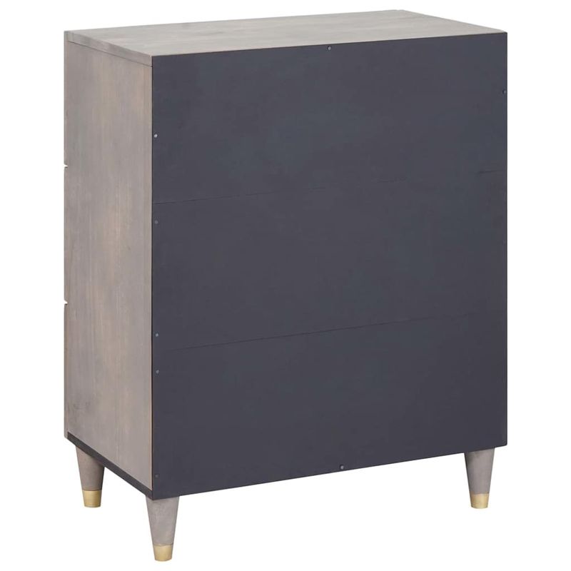Casa si Gradina - Mobilier - Dulapuri si sifoniere - Dulapuri - Bufet Gri si Aur 60 x 33.5 x 75 cm Lemn masiv de mango - Infinity.ro