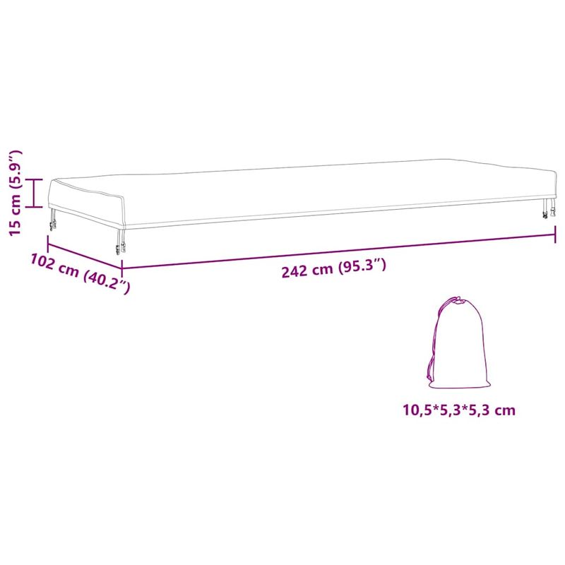 Casa si Gradina - Textile si covoare - Huse pentru mobilier - Husa pentru mobilier de exterior 242 x 102 x 15 cm - Infinity.ro