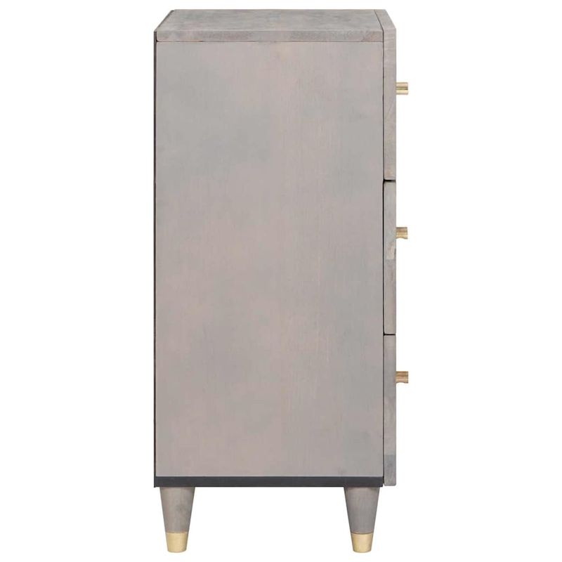 Casa si Gradina - Mobilier - Dulapuri si sifoniere - Dulapuri - Bufet cu raft Gri si Aur 40 x 33.5 x 75 cm Lemn masiv de mango - Infinity.ro