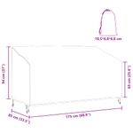Casa si Gradina - Textile si covoare - Huse pentru mobilier - Huska pentru banca de gradina 175 x 85 x 65 / 94 cm material 210D - Infinity.ro