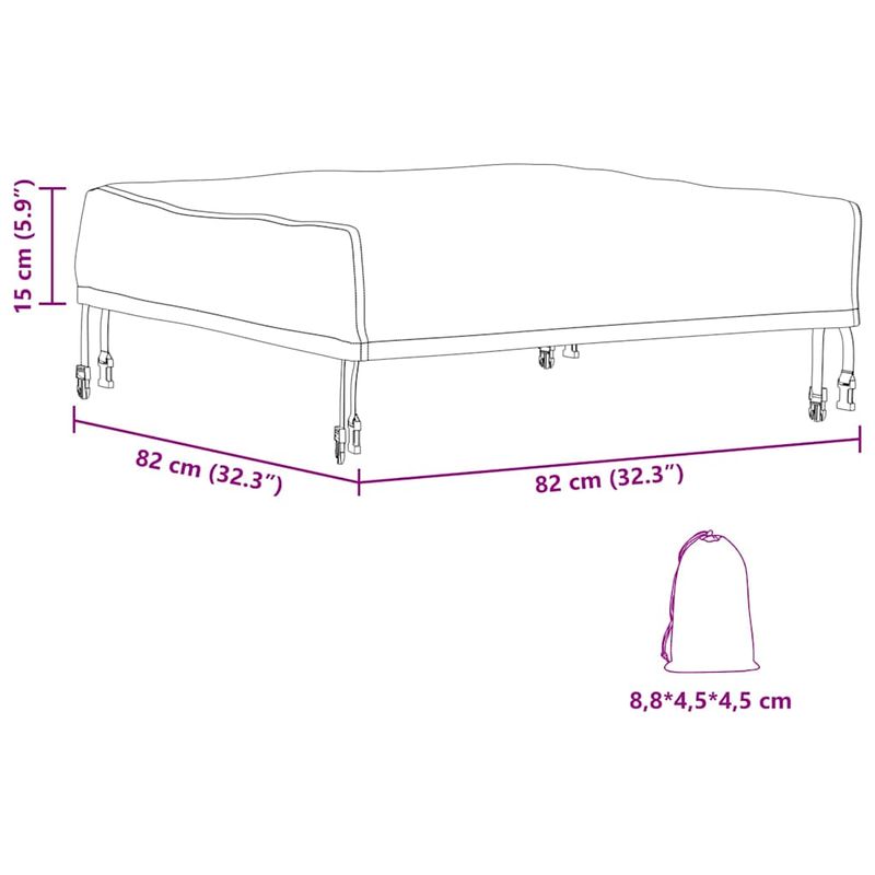 Casa si Gradina - Textile si covoare - Huse pentru mobilier - Husa pentru mobilier de exterior 82 x 82 x 15 cm - Infinity.ro