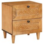 Casa si Gradina - Mobilier - Comode si corpuri - Noptiere - Noptiera 2 pcs Maro deschis 40 x 33 x 46 cm Lemn masiv de mango - Infinity.ro