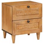 Casa si Gradina - Mobilier - Comode si corpuri - Noptiere - Noptiera 2 pcs Maro deschis 40 x 33 x 46 cm Lemn masiv de mango - Infinity.ro