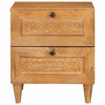Casa si Gradina - Mobilier - Comode si corpuri - Noptiere - Noptiera 2 pcs Maro deschis 40 x 33 x 46 cm Lemn masiv de mango - Infinity.ro