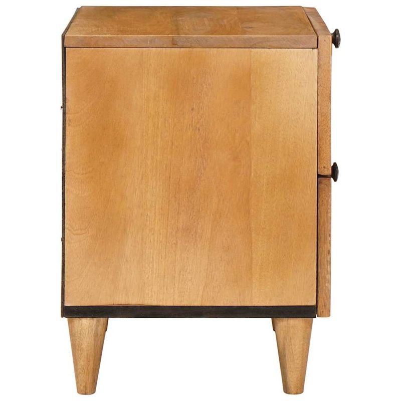 Casa si Gradina - Mobilier - Comode si corpuri - Noptiere - Noptiera 2 pcs Maro deschis 40 x 33 x 46 cm Lemn masiv de mango - Infinity.ro