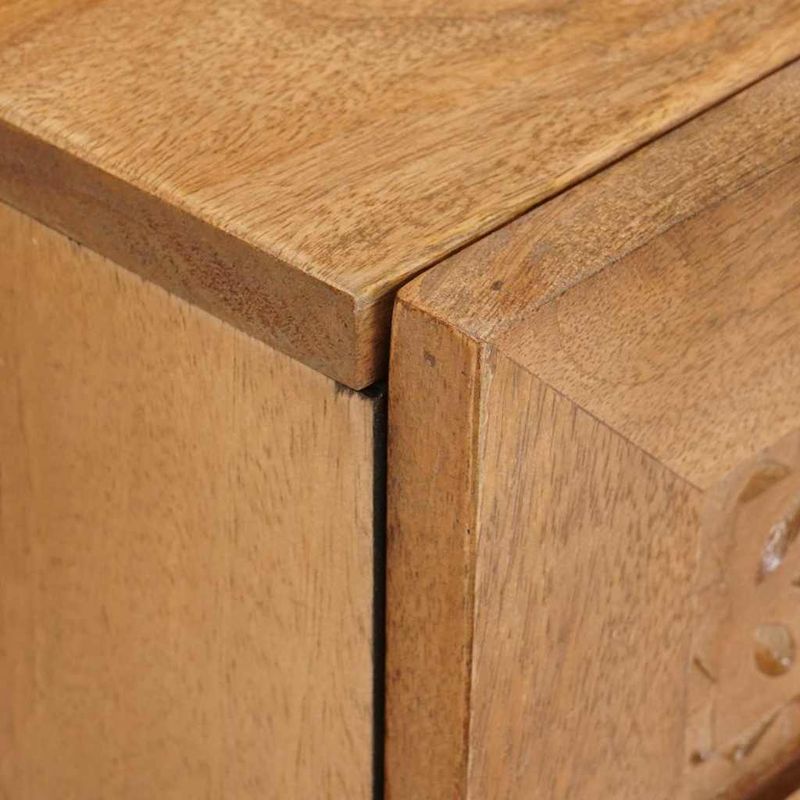 Casa si Gradina - Mobilier - Comode si corpuri - Noptiere - Noptiera 2 pcs Maro deschis 40 x 33 x 46 cm Lemn masiv de mango - Infinity.ro