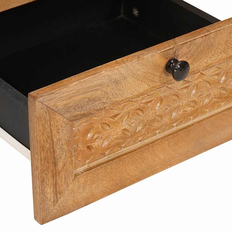 Casa si Gradina - Mobilier - Comode si corpuri - Noptiere - Noptiera 2 pcs Maro deschis 40 x 33 x 46 cm Lemn masiv de mango - Infinity.ro