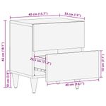Casa si Gradina - Mobilier - Comode si corpuri - Noptiere - Noptiera 2 pcs Maro deschis 40 x 33 x 46 cm Lemn masiv de mango - Infinity.ro