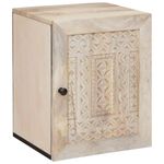 Casa si Gradina - Mobilier - Mobilier baie - Comode baie - Dulap de Baie cu usa Alb 38 x 33.5 x 160 cm Lemn solid de mango - Infinity.ro