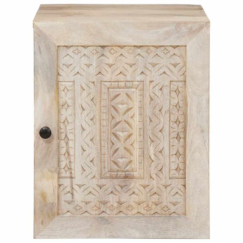 Casa si Gradina - Mobilier - Mobilier baie - Comode baie - Dulap de Baie cu usa Alb 38 x 33.5 x 160 cm Lemn solid de mango - Infinity.ro