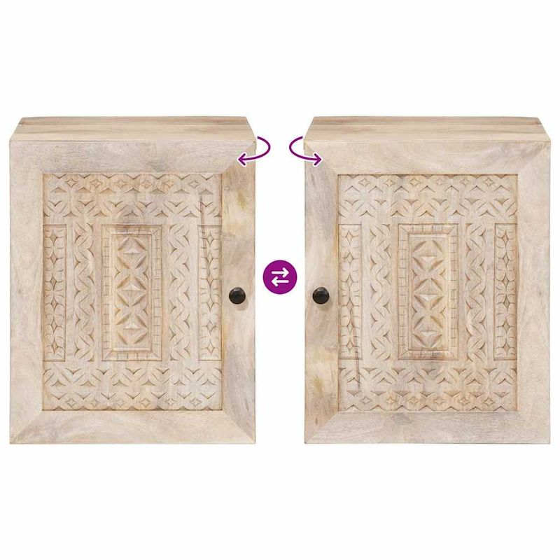 Casa si Gradina - Mobilier - Mobilier baie - Comode baie - Dulap de Baie cu usa Alb 38 x 33.5 x 160 cm Lemn solid de mango - Infinity.ro