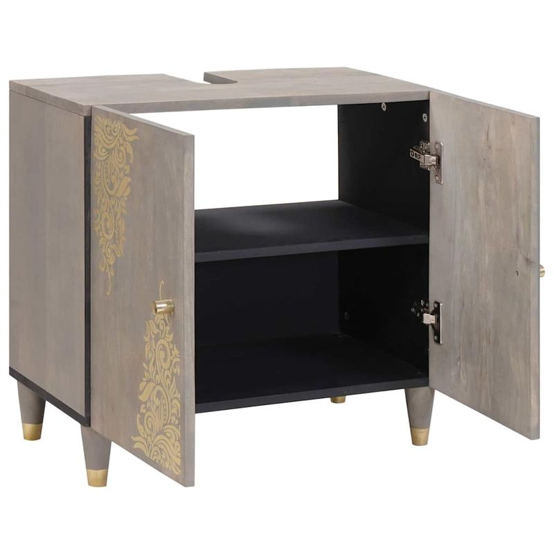 Casa si Gradina - Mobilier - Mobilier baie - Comode baie - Comoda pentru chiuveta de baie cu depozitare Gri 62 x 33 x 58 cm - Infinity.ro