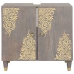 Casa si Gradina - Mobilier - Mobilier baie - Comode baie - Comoda pentru chiuveta de baie cu depozitare Gri 62 x 33 x 58 cm - Infinity.ro