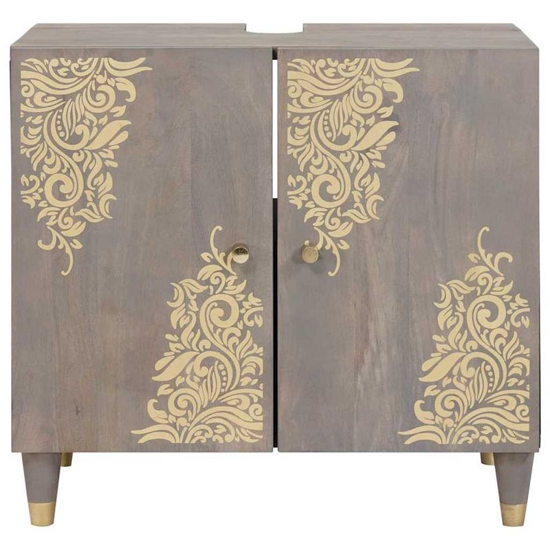 Casa si Gradina - Mobilier - Mobilier baie - Comode baie - Comoda pentru chiuveta de baie cu depozitare Gri 62 x 33 x 58 cm - Infinity.ro