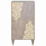 Casa si Gradina - Mobilier - Dulapuri si sifoniere - Dulapuri - Bufet cu raft Gri si Aur 40 x 33.5 x 75 cm Lemn masiv de mango - Infinity.ro