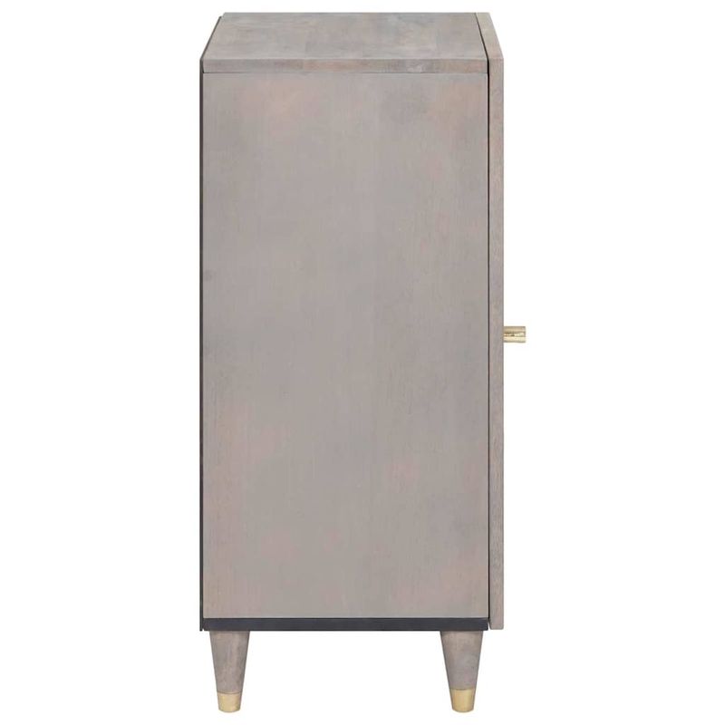 Casa si Gradina - Mobilier - Dulapuri si sifoniere - Dulapuri - Bufet cu raft Gri si Aur 40 x 33.5 x 75 cm Lemn masiv de mango - Infinity.ro