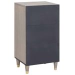 Casa si Gradina - Mobilier - Dulapuri si sifoniere - Dulapuri - Bufet cu raft Gri si Aur 40 x 33.5 x 75 cm Lemn masiv de mango - Infinity.ro