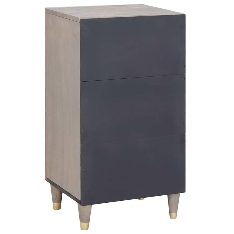 Casa si Gradina - Mobilier - Dulapuri si sifoniere - Dulapuri - Bufet cu raft Gri si Aur 40 x 33.5 x 75 cm Lemn masiv de mango - Infinity.ro