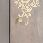 Casa si Gradina - Mobilier - Dulapuri si sifoniere - Dulapuri - Bufet cu raft Gri si Aur 40 x 33.5 x 75 cm Lemn masiv de mango - Infinity.ro