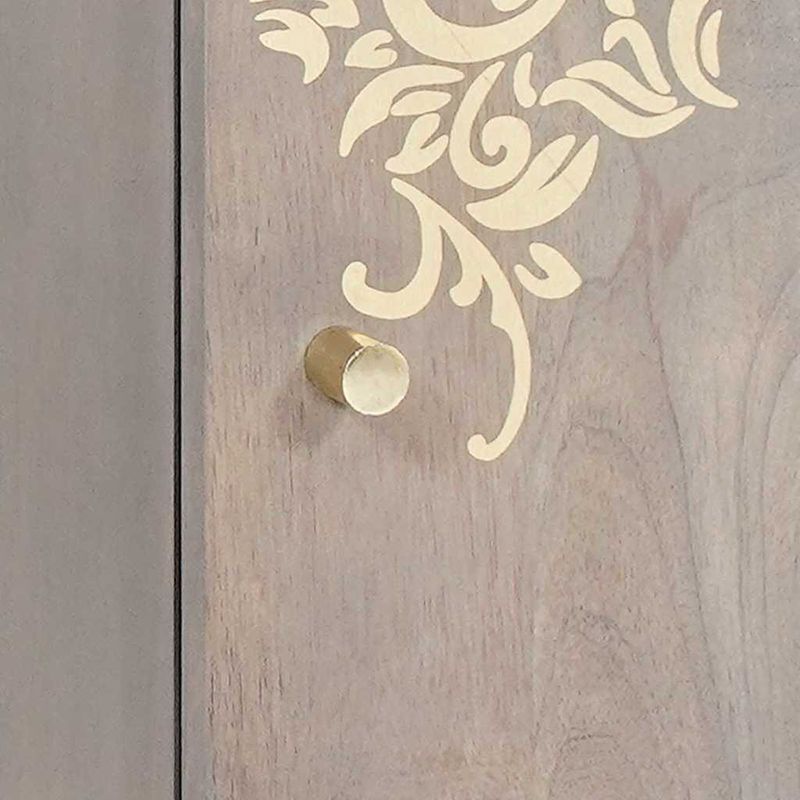 Casa si Gradina - Mobilier - Dulapuri si sifoniere - Dulapuri - Bufet cu raft Gri si Aur 40 x 33.5 x 75 cm Lemn masiv de mango - Infinity.ro