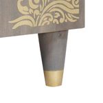 Casa si Gradina - Mobilier - Dulapuri si sifoniere - Dulapuri - Bufet cu raft Gri si Aur 40 x 33.5 x 75 cm Lemn masiv de mango - Infinity.ro