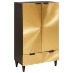 Casa si Gradina - Mobilier - Dulapuri si sifoniere - Dulapuri - Dulap lateral cu sertar cu usa Negru si Aur 60 x 33.5 x 100 cm - Infinity.ro