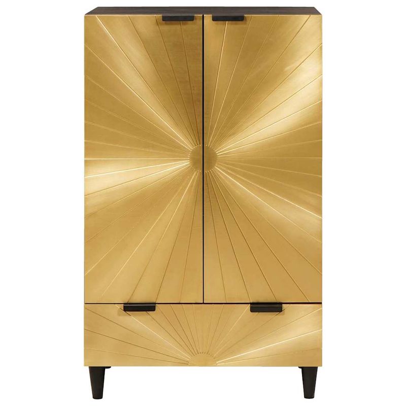 Casa si Gradina - Mobilier - Dulapuri si sifoniere - Dulapuri - Dulap lateral cu sertar cu usa Negru si Aur 60 x 33.5 x 100 cm - Infinity.ro