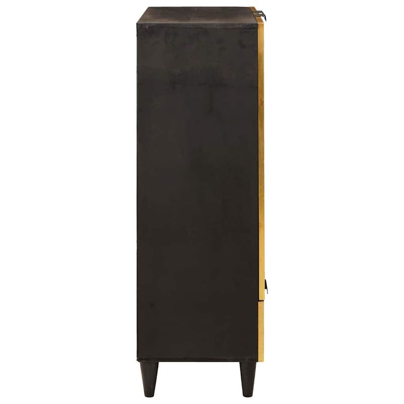Casa si Gradina - Mobilier - Dulapuri si sifoniere - Dulapuri - Dulap lateral cu sertar cu usa Negru si Aur 60 x 33.5 x 100 cm - Infinity.ro