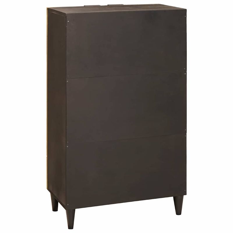 Casa si Gradina - Mobilier - Dulapuri si sifoniere - Dulapuri - Dulap lateral cu sertar cu usa Negru si Aur 60 x 33.5 x 100 cm - Infinity.ro