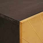 Casa si Gradina - Mobilier - Dulapuri si sifoniere - Dulapuri - Dulap lateral cu sertar cu usa Negru si Aur 60 x 33.5 x 100 cm - Infinity.ro