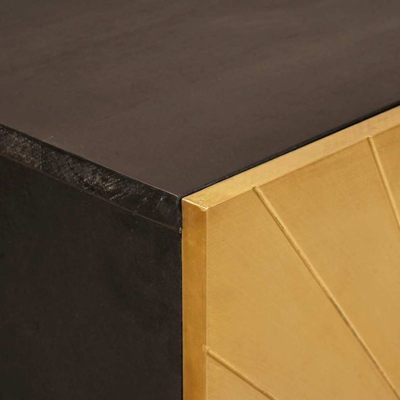 Casa si Gradina - Mobilier - Dulapuri si sifoniere - Dulapuri - Dulap lateral cu sertar cu usa Negru si Aur 60 x 33.5 x 100 cm - Infinity.ro