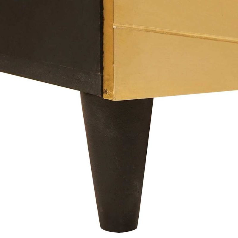 Casa si Gradina - Mobilier - Dulapuri si sifoniere - Dulapuri - Dulap lateral cu sertar cu usa Negru si Aur 60 x 33.5 x 100 cm - Infinity.ro