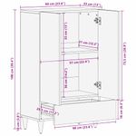 Casa si Gradina - Mobilier - Dulapuri si sifoniere - Dulapuri - Dulap lateral cu sertar cu usa Negru si Aur 60 x 33.5 x 100 cm - Infinity.ro