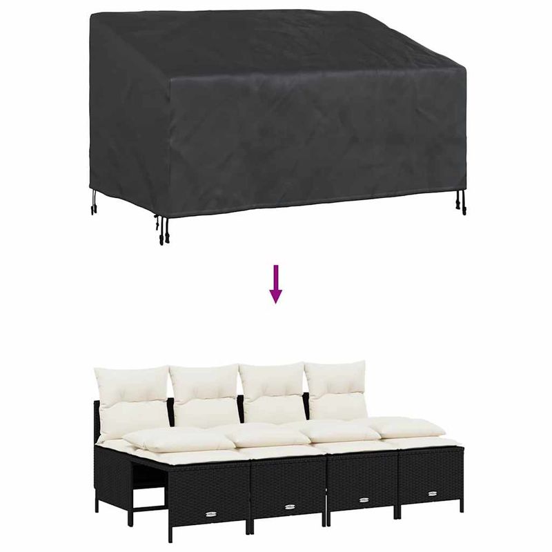 Casa si Gradina - Textile si covoare - Huse pentru mobilier - Huska pentru banca de gradina 160 x 100 x 61 / 89 cm - Infinity.ro