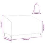 Casa si Gradina - Textile si covoare - Huse pentru mobilier - Huska pentru banca de gradina 160 x 100 x 61 / 89 cm - Infinity.ro