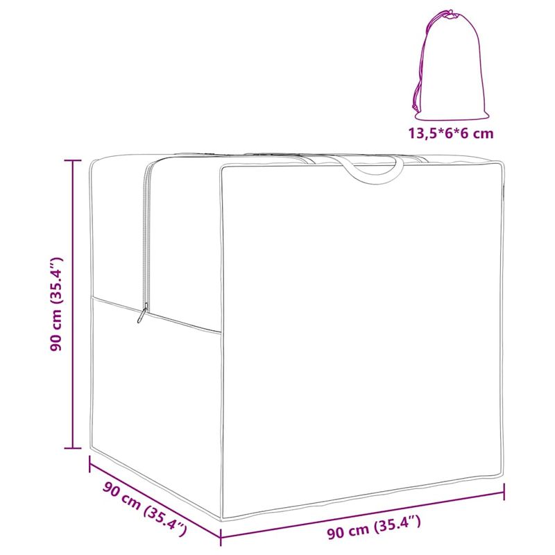 Casa si Gradina - Textile si covoare - Huse pentru mobilier - Geanta de Depozitare Exterioara 90 x 90 x 90 cm material 420D - Infinity.ro