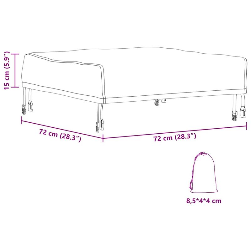 Casa si Gradina - Textile si covoare - Huse pentru mobilier - Husa pentru mobilier de exterior 72 x 72 x 15 cm - Infinity.ro