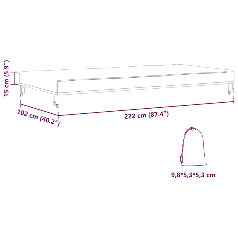Casa si Gradina - Textile si covoare - Huse pentru mobilier - Husa pentru mobilier de exterior 222 x 102 x 15 cm - Infinity.ro