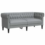 Casa si Gradina - Mobilier - Canapele si coltare - Canapele - Canapea Chesterfield Argyle Gri deschis 182.5 x 74.5 x 74.5 cm - Infinity.ro