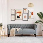 Casa si Gradina - Mobilier - Canapele si coltare - Canapele - Canapea Chesterfield Argyle Gri deschis 182.5 x 74.5 x 74.5 cm - Infinity.ro