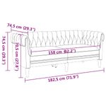 Casa si Gradina - Mobilier - Canapele si coltare - Canapele - Canapea Chesterfield Argyle Gri deschis 182.5 x 74.5 x 74.5 cm - Infinity.ro