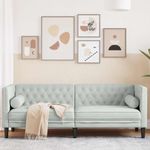 Casa si Gradina - Mobilier - Canapele si coltare - Canapele - Canapea Chesterfield Gri deschis 194 x 74.5 x 70.5 cm Catifea - Infinity.ro