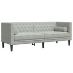 Casa si Gradina - Mobilier - Canapele si coltare - Canapele - Canapea Chesterfield Gri deschis 194 x 74.5 x 70.5 cm Catifea - Infinity.ro