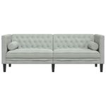 Casa si Gradina - Mobilier - Canapele si coltare - Canapele - Canapea Chesterfield Gri deschis 194 x 74.5 x 70.5 cm Catifea - Infinity.ro