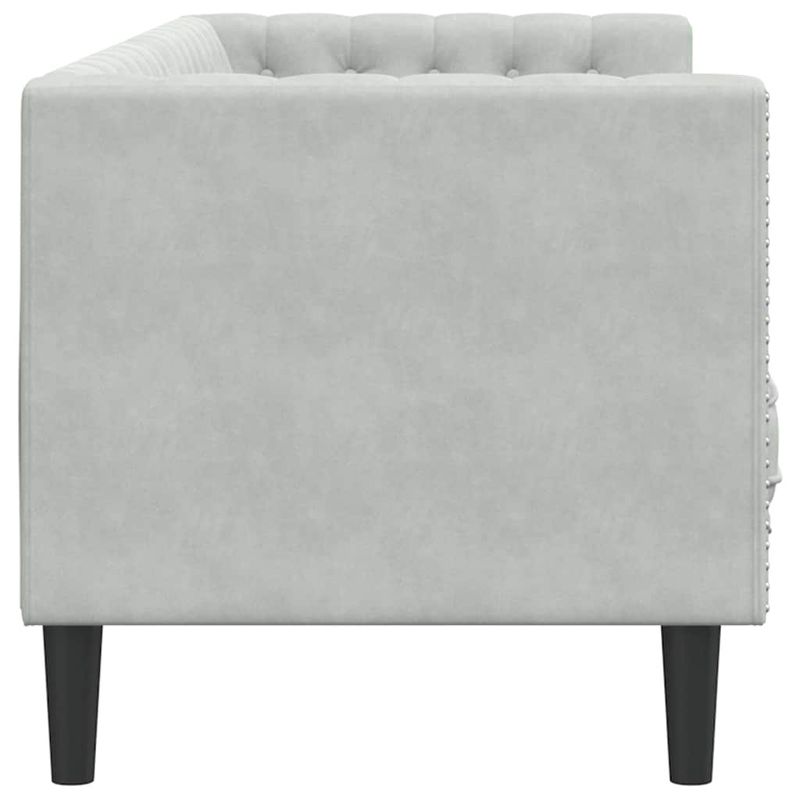 Casa si Gradina - Mobilier - Canapele si coltare - Canapele - Canapea Chesterfield Gri deschis 194 x 74.5 x 70.5 cm Catifea - Infinity.ro