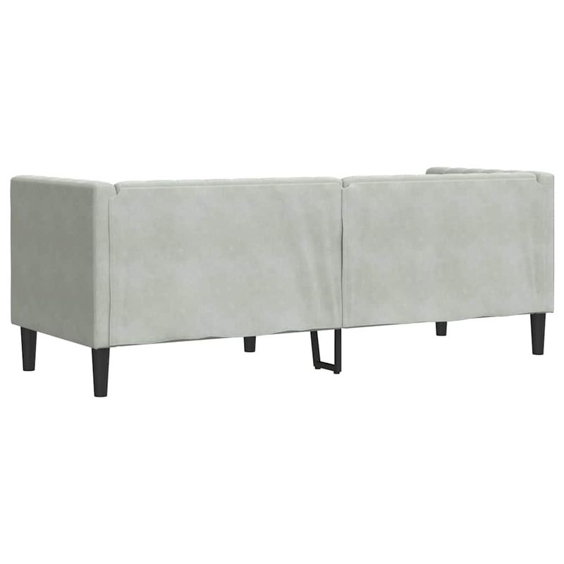 Casa si Gradina - Mobilier - Canapele si coltare - Canapele - Canapea Chesterfield Gri deschis 194 x 74.5 x 70.5 cm Catifea - Infinity.ro