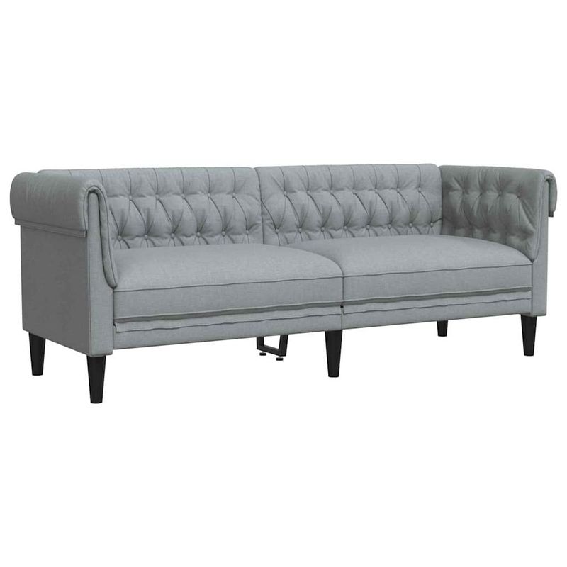 Casa si Gradina - Mobilier - Canapele si coltare - Canapele - Canapea Chesterfield Argyle Gri deschis 201.5 x 74.5 x 74.5 cm - Infinity.ro