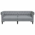 Casa si Gradina - Mobilier - Canapele si coltare - Canapele - Canapea Chesterfield Argyle Gri deschis 201.5 x 74.5 x 74.5 cm - Infinity.ro