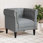 Casa si Gradina - Mobilier - Scaune si fotolii - Fotolii - Fotoliu canapea Chesterfield Gri deschis 78.5 x 74.5 x 74.5 cm - Infinity.ro