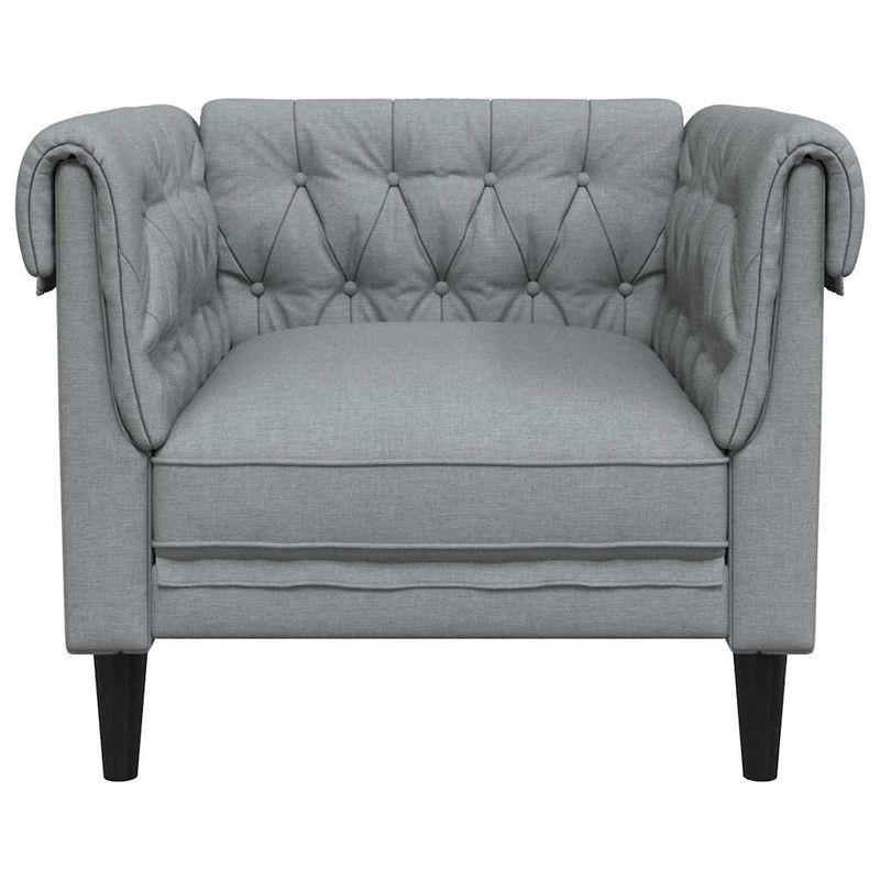 Casa si Gradina - Mobilier - Scaune si fotolii - Fotolii - Fotoliu canapea Chesterfield Gri deschis 78.5 x 74.5 x 74.5 cm - Infinity.ro